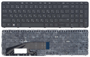 Клавиатура для ноутбука HP ProBook 450 G3 455 G3 470 G3 черная с рамкой