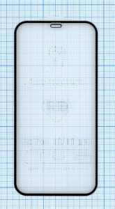 Защитное стекло 5D для Apple iPhone 12 черное