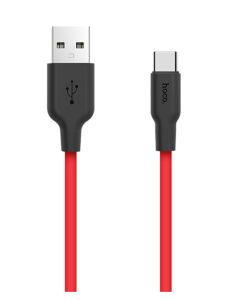 Кабель USB HOCO X21 Silicone, USB - Type-C, 3А, 1 м, красный