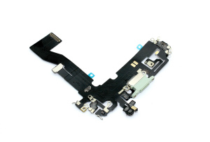 Шлейф с разъемом зарядки и микрофоном для Apple iPhone 12, iPhone 12 Pro, зеленый