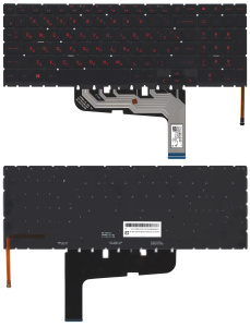 Клавиатура для ноутбука HP Omen 16-WF  черная с подсветкой