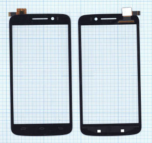 Сенсорное стекло (тачскрин) для Prestigio MultiPhone 7600 DUO черное