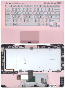 Топкейс для Sony Vaio VPC-SB VPC-SD розовый (fingerprint reader)