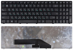 Клавиатура для ноутбука Asus K50 K60 K70 черная с рамкой