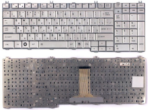 Клавиатура для ноутбука Toshiba Satellite P200  серебристая
