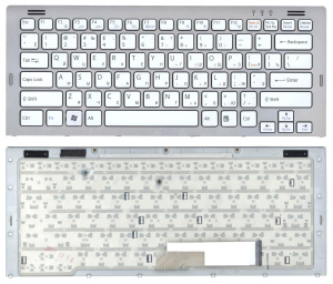 Клавиатура для ноутбука Sony Vaio VGN-SR белая c рамкой