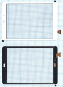 Сенсорное стекло (тачскрин) для Samsung Galaxy Tab A 9.7 SM-T550 белое