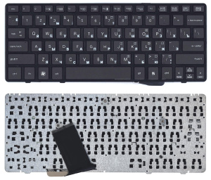 Клавиатура для ноутбука HP Elitebook 2560P 2570P черная с чёрной рамкой