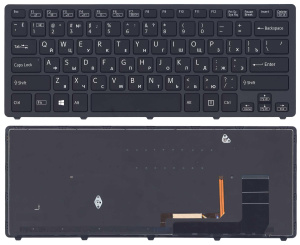 Клавиатура для ноутбука Sony SVF14N Flip черная с подсветкой
