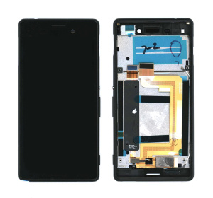 Дисплей для Sony Xperia M4 Aqua черный с рамкой