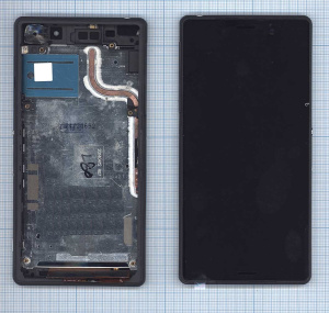 Дисплей для Sony Xperia Z2 D6502 D6503 черный с рамкой