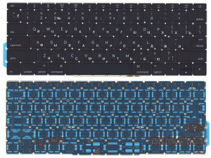 Клавиатура для ноутбука MacBook Pro 13 Retina A1708  черная плоский Enter
