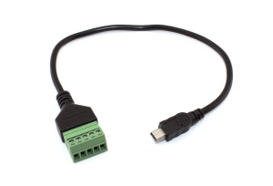 Кабель со сборным  разъемом mini USB папа
