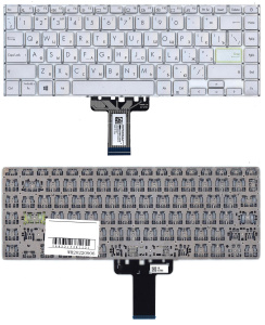 Клавиатура для ноутбука Asus K413JA серебристая