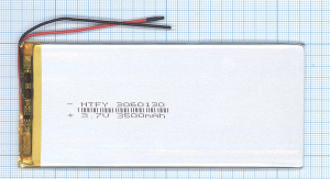 Аккумулятор Li-Pol (батарея) 3*60*130мм 2pin 3.7V/3500mAh
