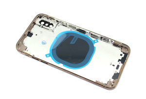 Задняя крышка (корпус) в сборе с рамкой для Apple iPhone Xs gold