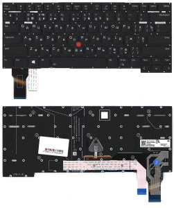 Клавиатура для ноутбука Lenovo ThinkPad T14s gen 2 черная с подсветкой