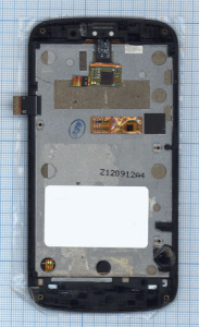 Дисплей для ZTE V889 черный с рамкой